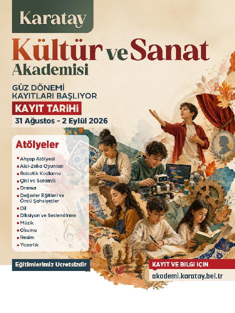 KÜLTÜR VE SANAT AKADEMİSİ’NDE GÜZ DÖNEMİ KAYITLARI BAŞLADI